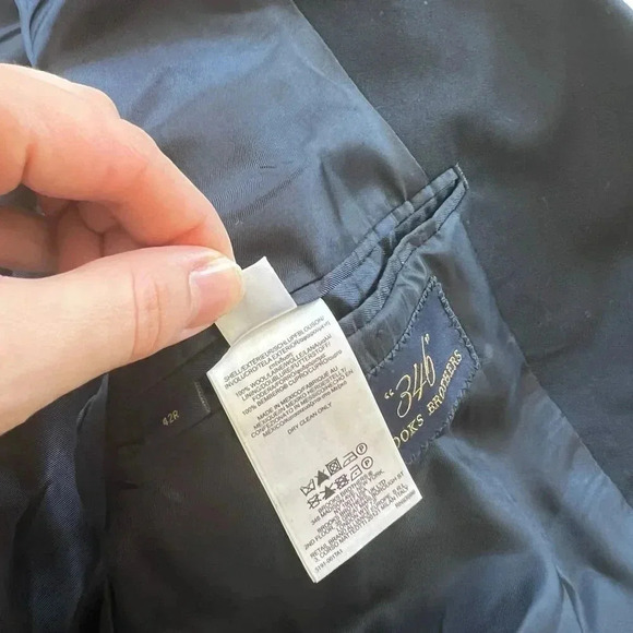 Brooks Brothers “346” Navy Wool 2 Button Blazer 42R - Picture 5 of 5